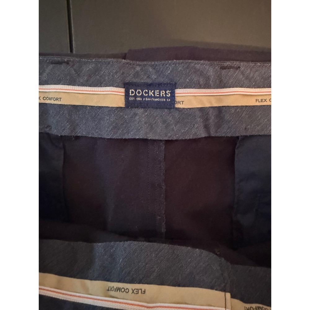 Dockers Men's Big & Tall Chino Pants 46x33 Navy Flex Comfort Hemmed - Picture 13 of 13